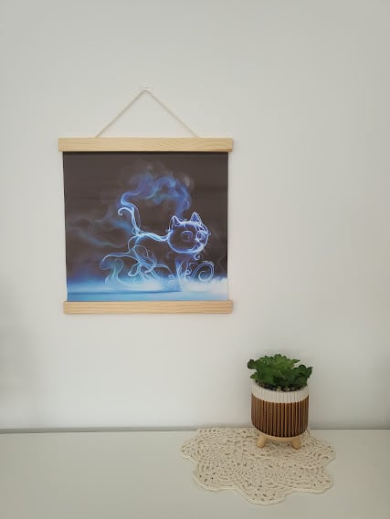 Luminous Feline Spirit Wall Art- Cat Art Print Wall Hanging