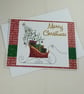 Christmas sleigh handmade Christmas card - Image 3