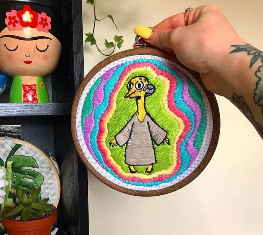 Monty Burns psychedelic Simpsons embroidery!