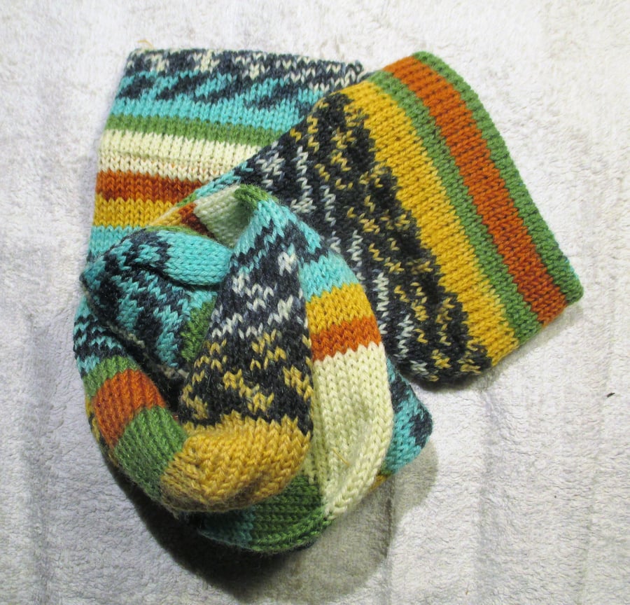 Hand made socks,size 7-9 UK, wool mix, unisex,special socks for special people, 