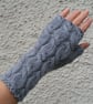 Merino Wool Wrist Warmers Grey - Image 1