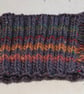 Hand Knitted stripey Merino Headband in Purple  - Image 6