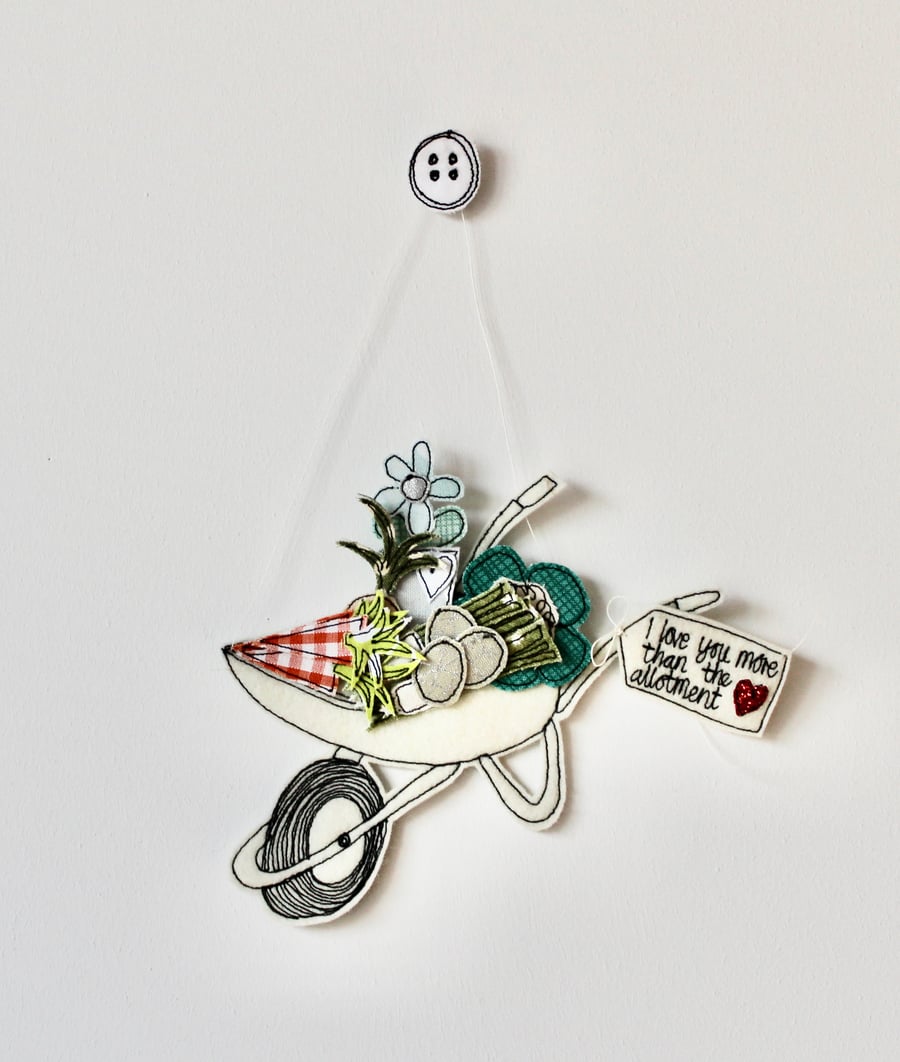 Special Order for Sherry - 'I love you more than the Allotment' Wheelbarrow