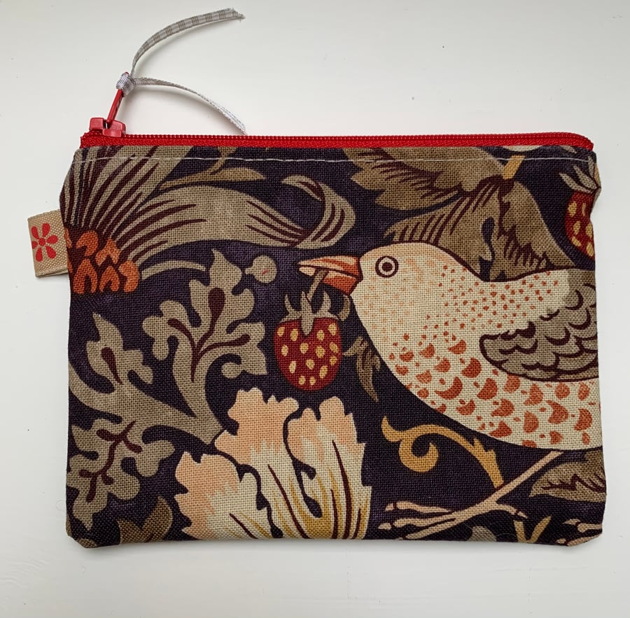 William Morris Strawberry Thief coin purse