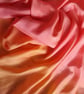 Silk Scarf Hand-Dyed Pink and Tangerine