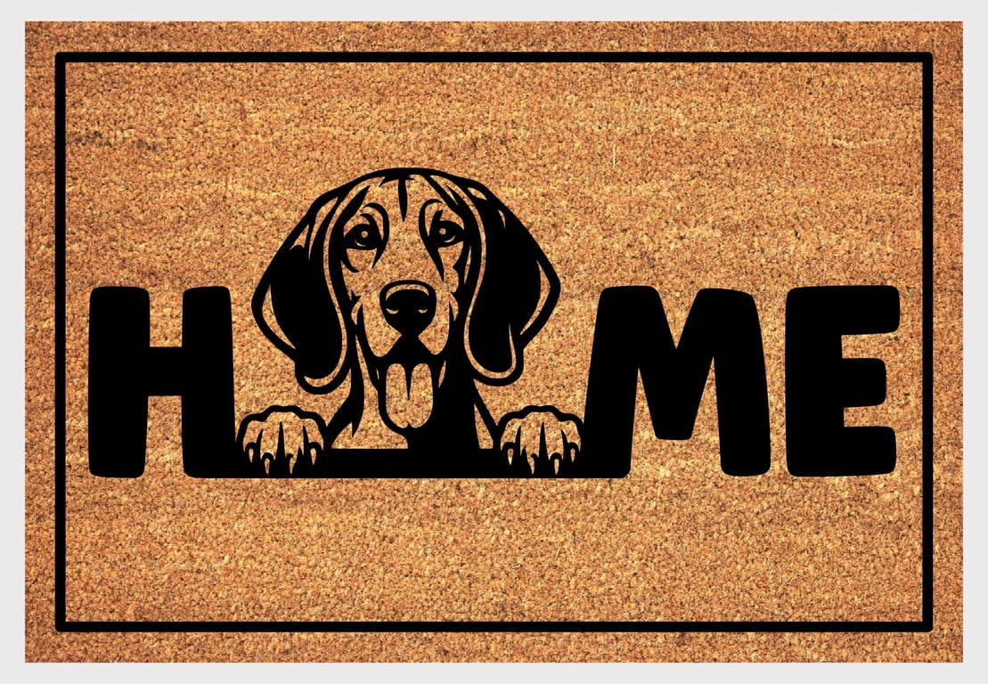 Black & Tan Coonhound Home Door Mat No.1 - Coonhound Welcome Mat - 3 Sizes