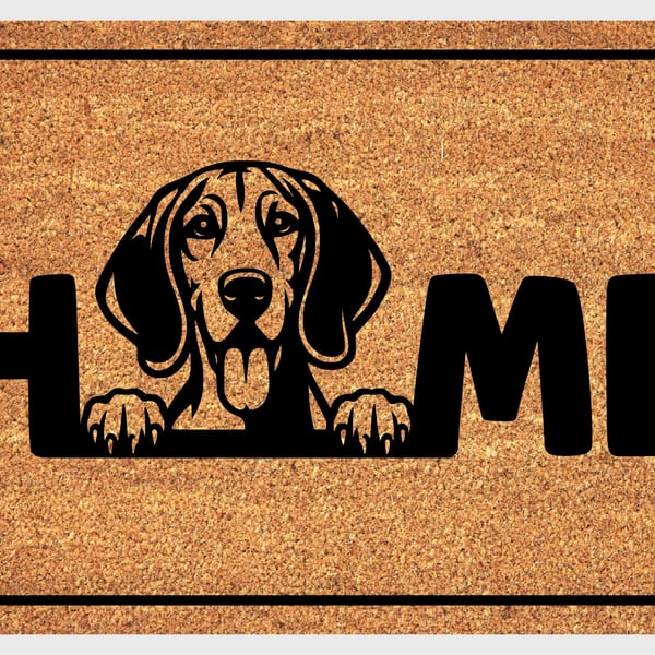 Black & Tan Coonhound Home Door Mat No.1 - Coonhound Welcome Mat - 3 Sizes