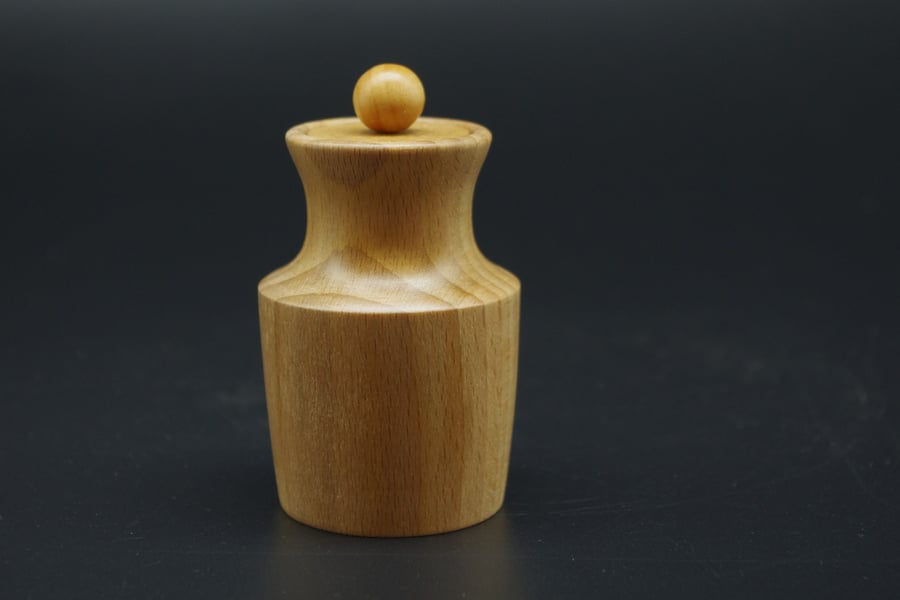 Small Wooden Trinket Pot. Handmade. Scottish Beech.