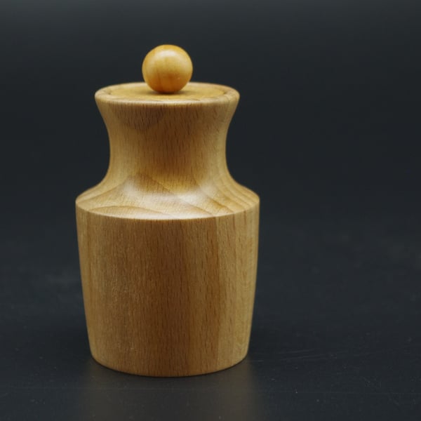 Small Wooden Trinket Pot. Handmade. Scottish Beech.