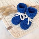 Tootsie Booties Chunky Wool Cobalt Blue