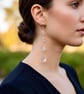 Iridescent Crystal Cascade Earrings: Modern Minimalist Statement Jewelry