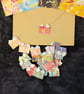 Origami Sticker Pack- Handmade Washi Paper Bows, Heart Shape, Gift Box Pattern - Image 3