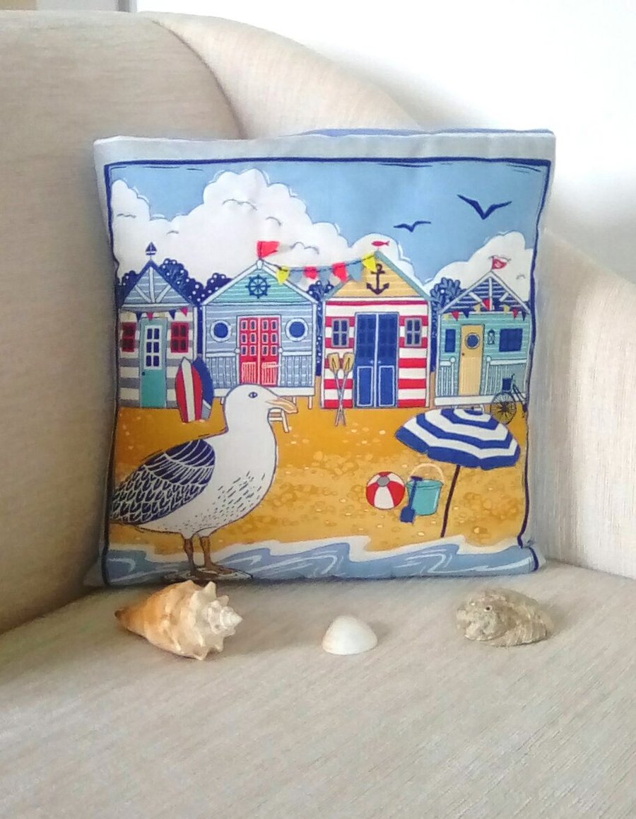 Seaside Cushion, Seagull cushion, Seaside Theme cushion, Head hut cushion