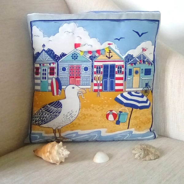 Seaside Cushion, Seagull cushion, Seaside Theme cushion, Head hut cushion