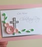 Handmade On Your Christening Day card for baby girl - Image 6