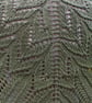 Triangular lace shawl in moss green cotton yarn - design A197 - Image 6