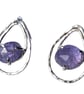  Tanzanite Earrings Recycled Silver Jewellery Gift Teardrop Rose Cut Gemstone - Image 3