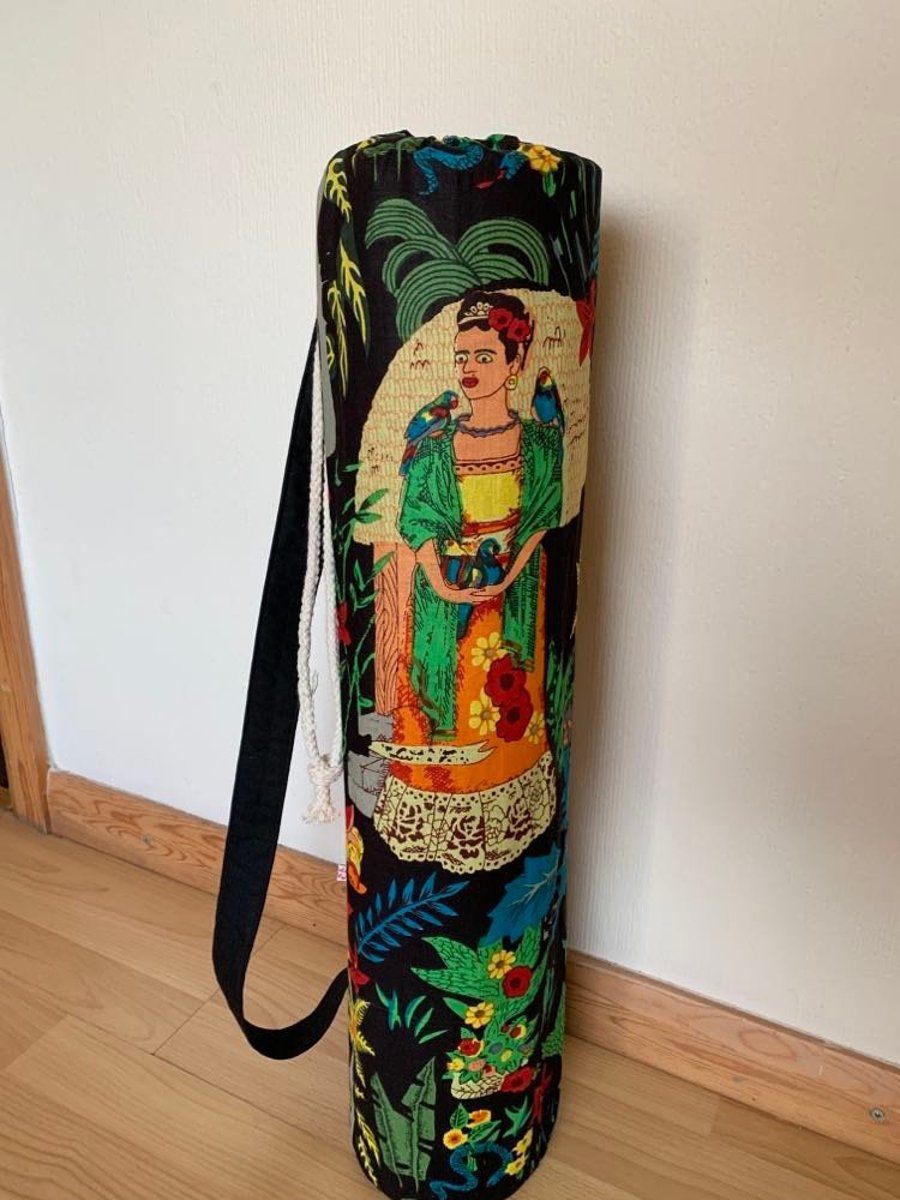 Frida Kahlo Yoga Mat Bag Black