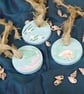 Coastal Drift, Rockpool - hand-painted hanging decorations (set of 3)