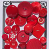 24 Vintage Bright Red Buttons