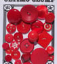24 Vintage Bright Red Buttons - Image 1