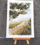 Sandy Path. Original Painting Blank Card. Paper Art. Countryside - Image 5