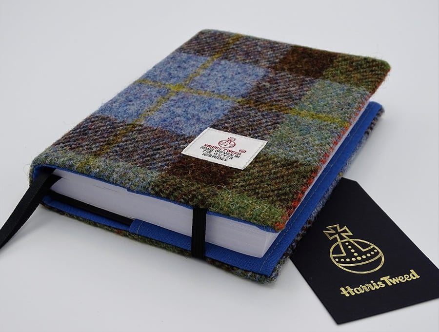 A6 Harris Tweed covered 2022 diary in Macleod tartan. Day per page