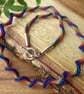 Spiral rainbow necklace, unusual twisting rainbow beaded jewellery - Image 1