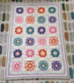 African Flower Crochet Baby Blanket and Unicorn teddy - Image 1