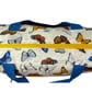 Large wash bag in butterfly print, toiletries bag with handles and pocket. - Image 2