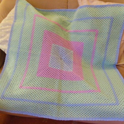 Crochet Blanket 41"x 42"