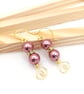 Pearl Earrings - Love Heart Pearl Drop Earrings - Choice of Colours - Image 1