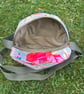 Velvet bird bag - Upcycled cushion cover - Image 3