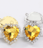 (P040S gold) 10 pcs, 12mm Crystal Pendants