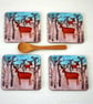 Winter Table Coasters, Animal Coasters, Artist Painting with Deer Coasters - Image 2