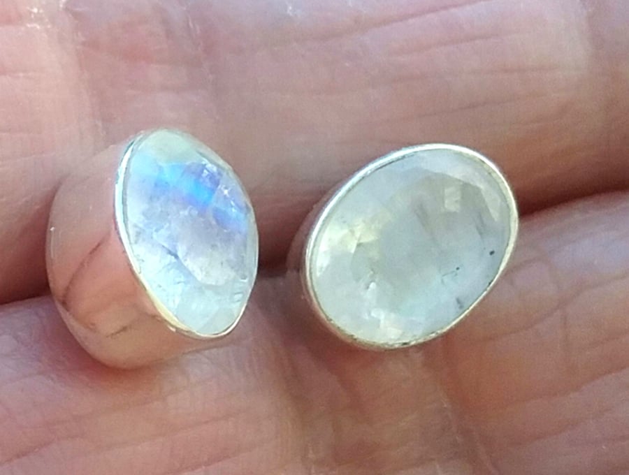 Moonstone Sterling Silver Studs