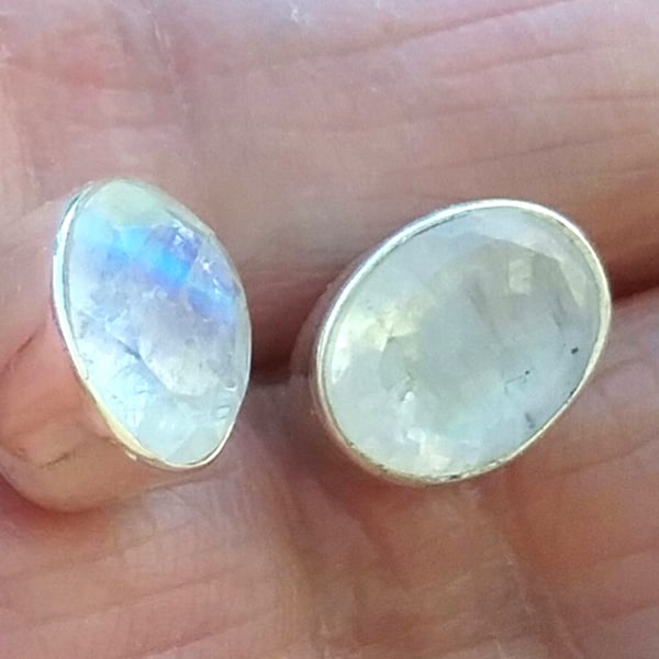 Moonstone Sterling Silver Studs