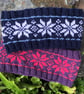 Hand knitted headband featuring Scandinavian pattern. Fleece lined  - Image 2
