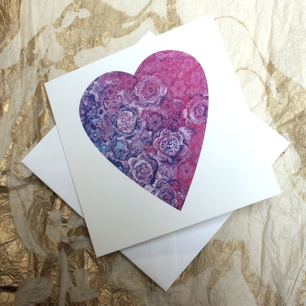'Fill my Heart with Flowers' Card