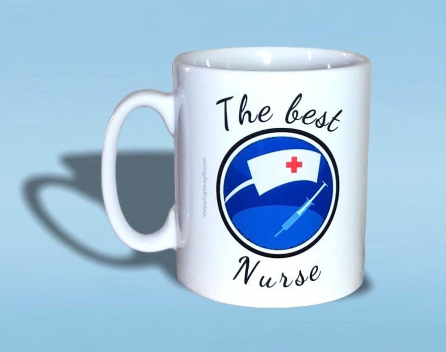 The Best Nurse Mug. Mugs for Nurses on birthdays, Christmas. Nurses gift idea. 