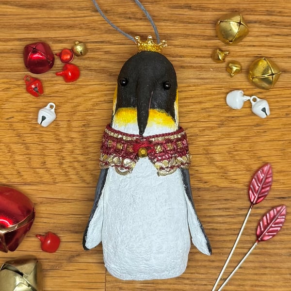 Spun Cotton Christmas Emperor Penguin Queen 3