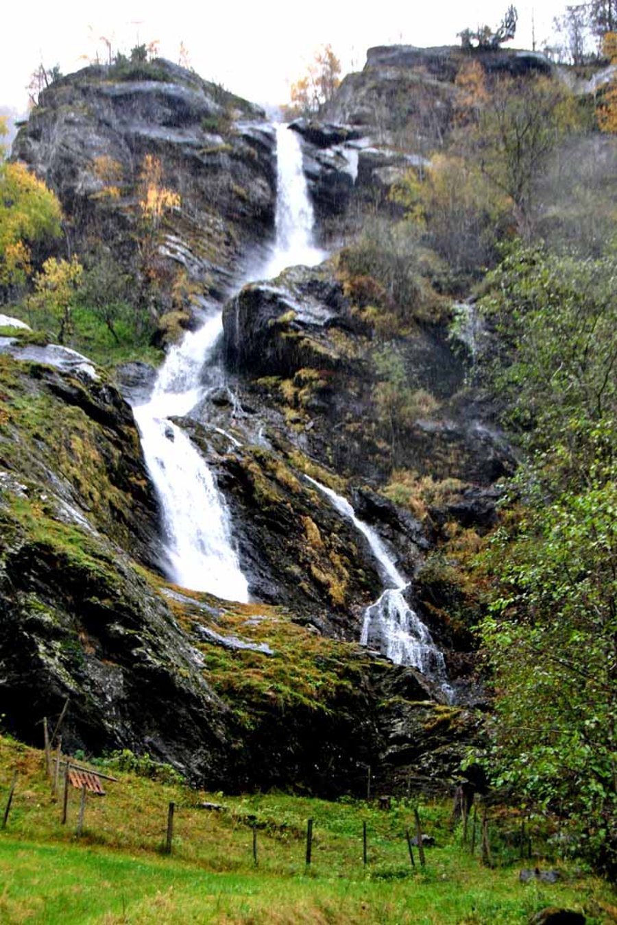 Waterfall Flamsdalen Valley Flam Norway Photograph Print