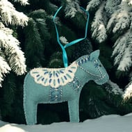  Christmas Dala Horse Scandi Decoration 