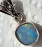 8x9mm Free Form Lightening Ridge Opal Doublet Pendant