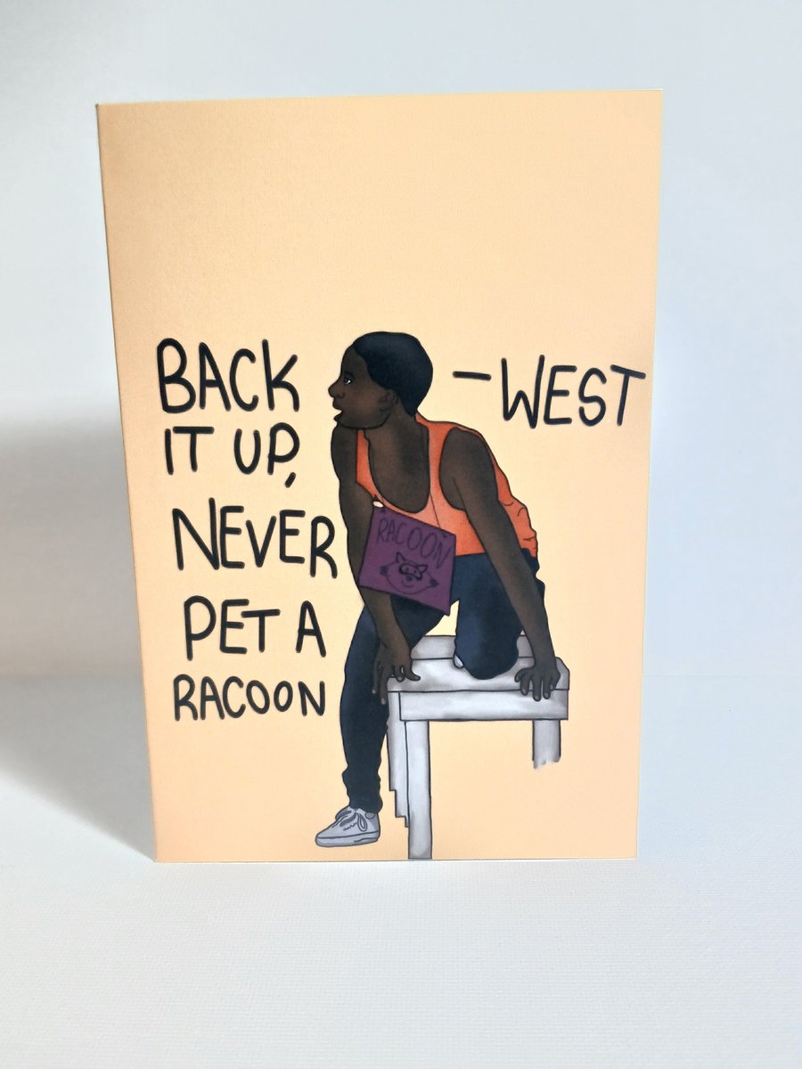 The Next Step West Racoon Greetings card A6