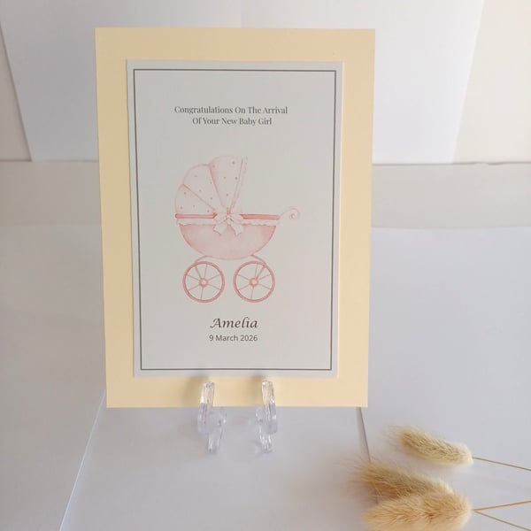 Personalised Baby Girl Keepsake, New Baby Gift, Personalised Nursery Keepsake