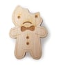Sad Gingerbread Man Wooden Brooch - Image 3