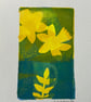 Daffodil Abstract number two - Mono print - original art - Image 4