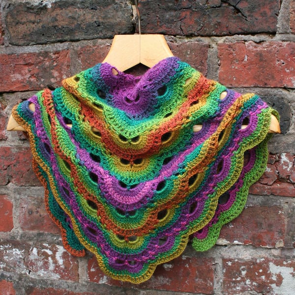 Multi Coloured Triangle Scarf