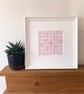 Personalised cryptic crossword gift with Greetings card and framed print